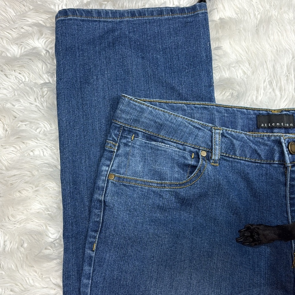 Attention Women's Straight Leg Blue Jeans Contemporary Fit - Picture 5 of 6